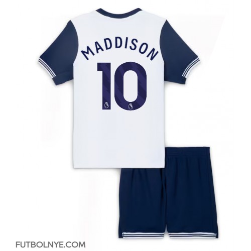 Camiseta Tottenham Hotspur James Maddison #10 Primera Equipación para niños 2024-25 manga corta (+ pantalones cortos)